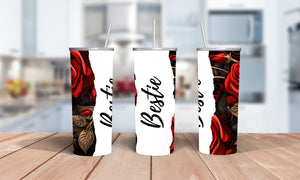 Rose print Relationship 20oz Sublimation Tumbler Wrap, 9.2 x 8.3” Straight Skinny Tumbler Wrap PNG, sublimation design, instant download