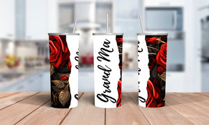 Rose print Relationship 20oz Sublimation Tumbler Wrap, 9.2 x 8.3” Straight Skinny Tumbler Wrap PNG, sublimation design, instant download