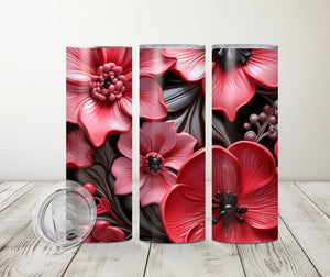 Floral Design 20oz Sublimation Tumbler Wrap, Floral, 9.2 x 8.3” Straight Skinny Tumbler Wrap PNG, sublimation design, instant download